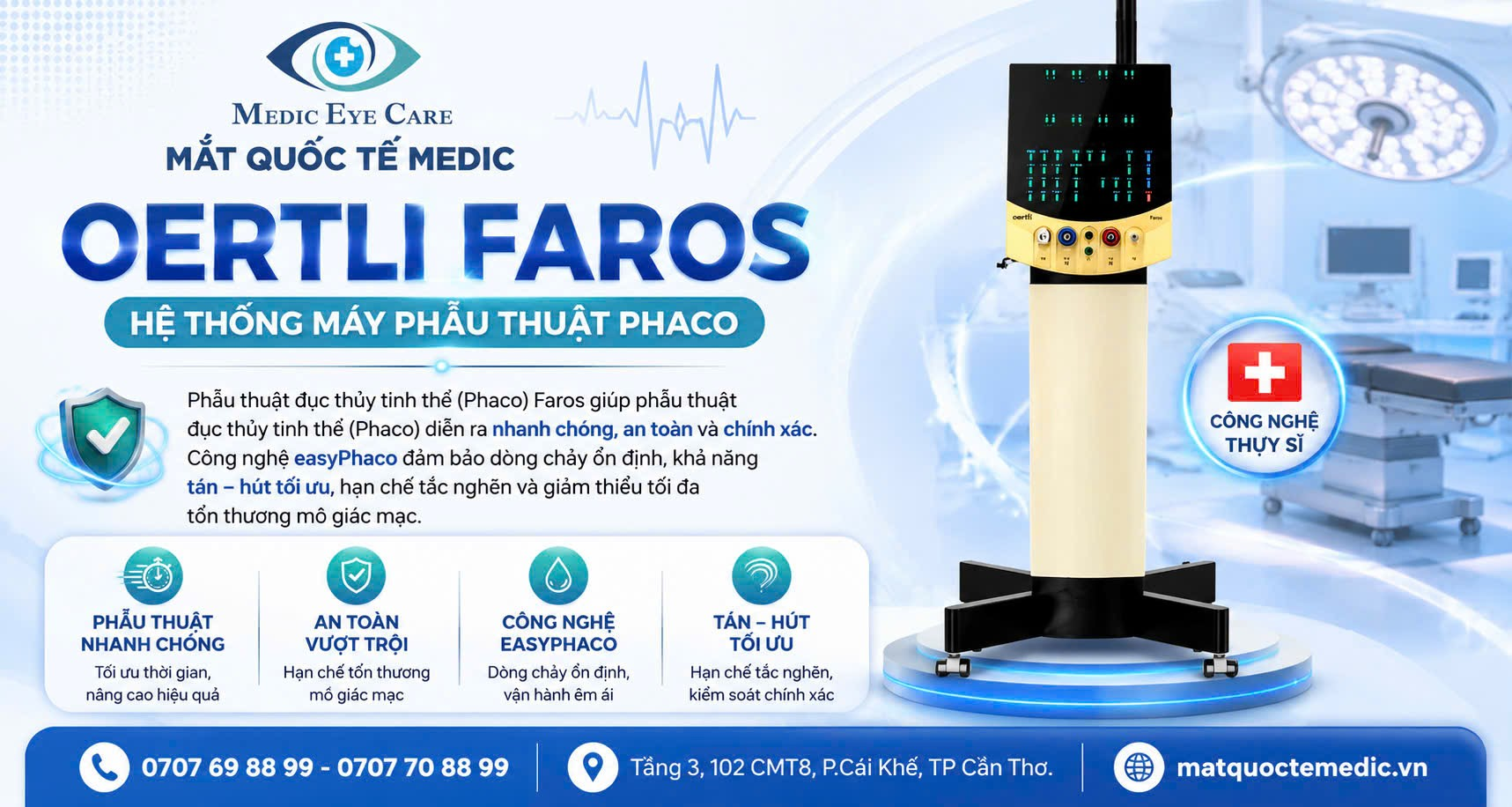 Hệ Thống Máy Phẫu Thuật Phaco Oertli Faros
